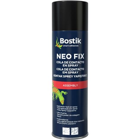 Bote de cola en spray 500 ml Bostik. Adhesivo de contacto rápido, alta resistencia para bricolaje, carpintería y reparaciones profesionales.