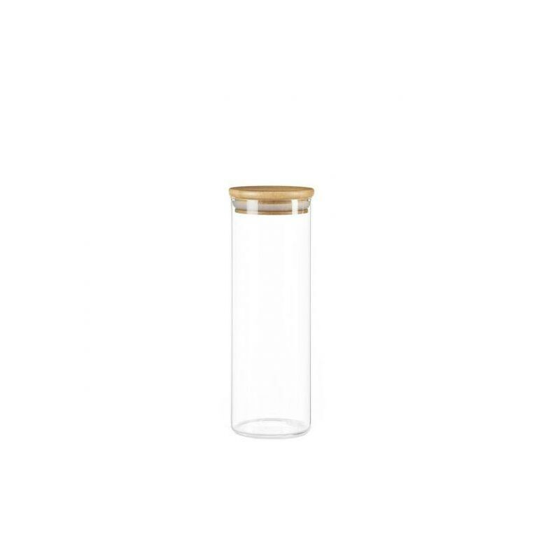 

Bote de cristal con tapa de madera 1400 ml - Ecodis