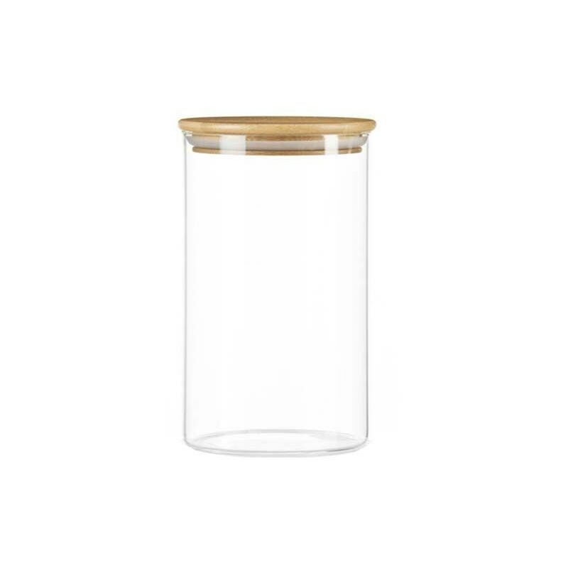 

Bote de cristal con tapa de madera Ecodis 800 ml