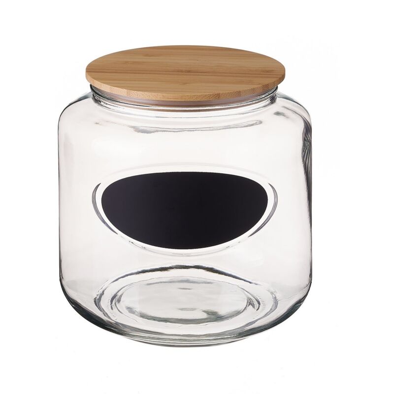 

Bote de cristal y bambú con tapa mediano transparente de 4100 ml