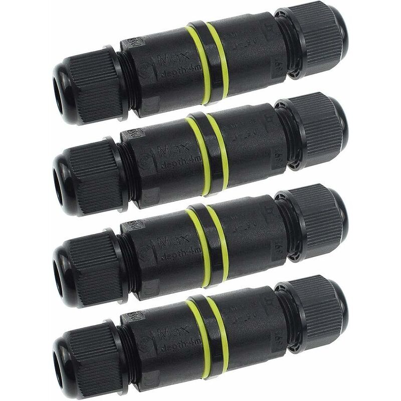 Bote de Derivation étanche IP68 3.5mm-7mm (4 pcs) - Connecteur électrique extérieur pour Industrie Agriculture Bâtiment - Accessoires Électriques