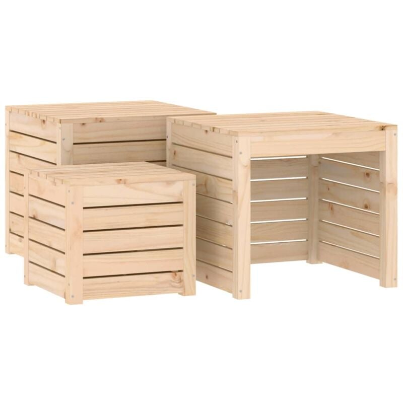 Vidaxl - Ensemble de boîtes de jardin 3 pcs bois de pin massif