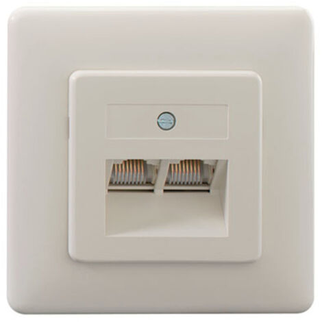 Bote de jonction UAE, double, 2 x 8 points, encastre, blanc pur