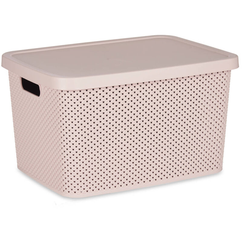 Panier en plastique avec couvercle, organiseur, 19 l