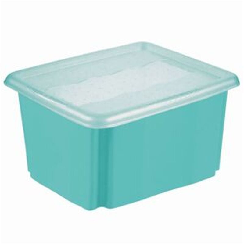 Keeeper - Boîte de rangement, capacité 7 Litres, 35x20,5x15, Turquoise, collection Emil&Emilia
