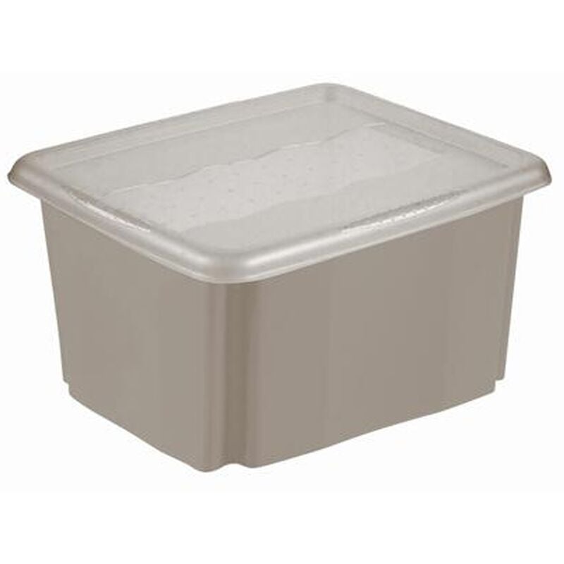 Keeeper - Boîte de rangement, capacité 7 Litres, 35x20,5x15, Gris urbain, Collection Emil&Emilia