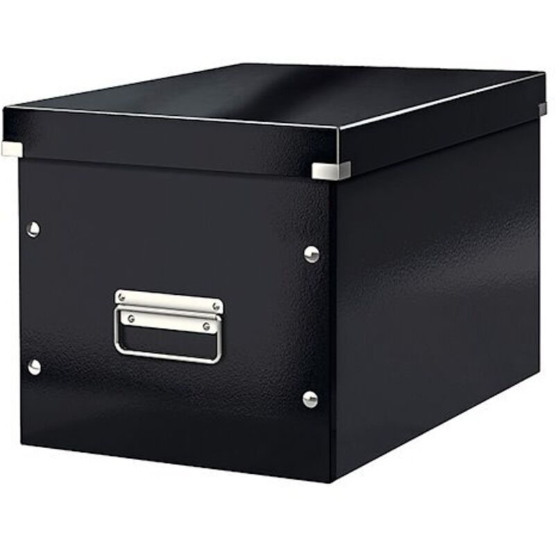 Boîte de rangement carton Leitz Click & Store Wow Cube Format l noire Boîte de rangement carton Leitz Click & Store Wow Cube Format l noire