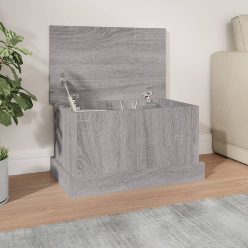 Boîte de rangement sonoma gris 50x30x28 cm bois d'ingénierie