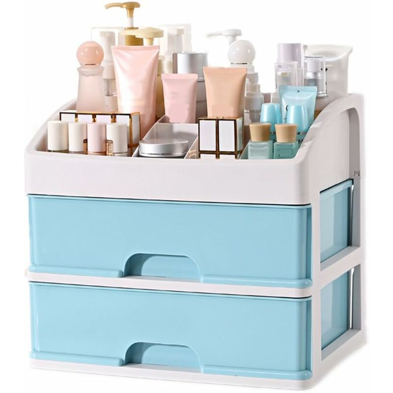 Devenirriche - Bote de rangement Cosmétiques Coiffeuse Cosmétique Cas Soins De La Peau Produits étagère Et Tiroir De Bureau (34 25 29 Cm)