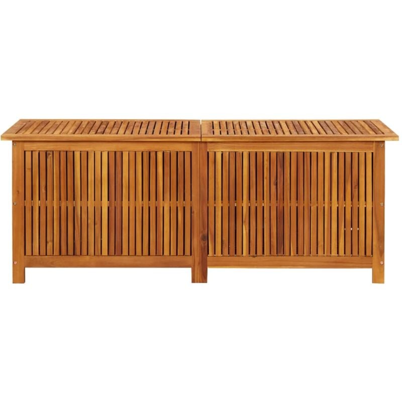 INLIFE Boîte de rangement de jardin 150x50x58 cm Bois d'acacia solide