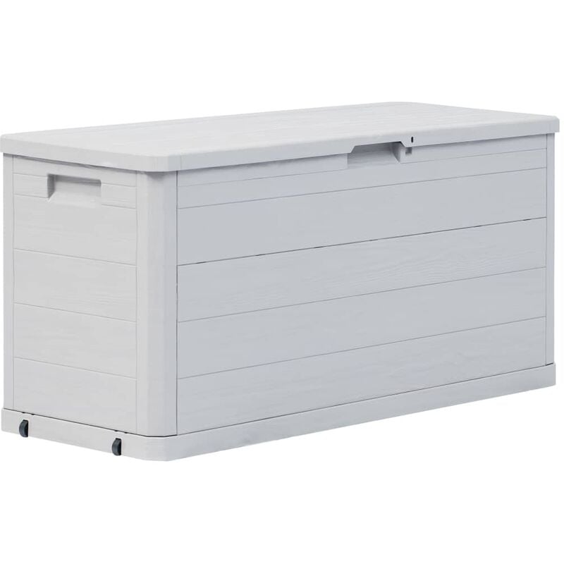 Skm Boîte de rangement de jardin 280 l Gris clair