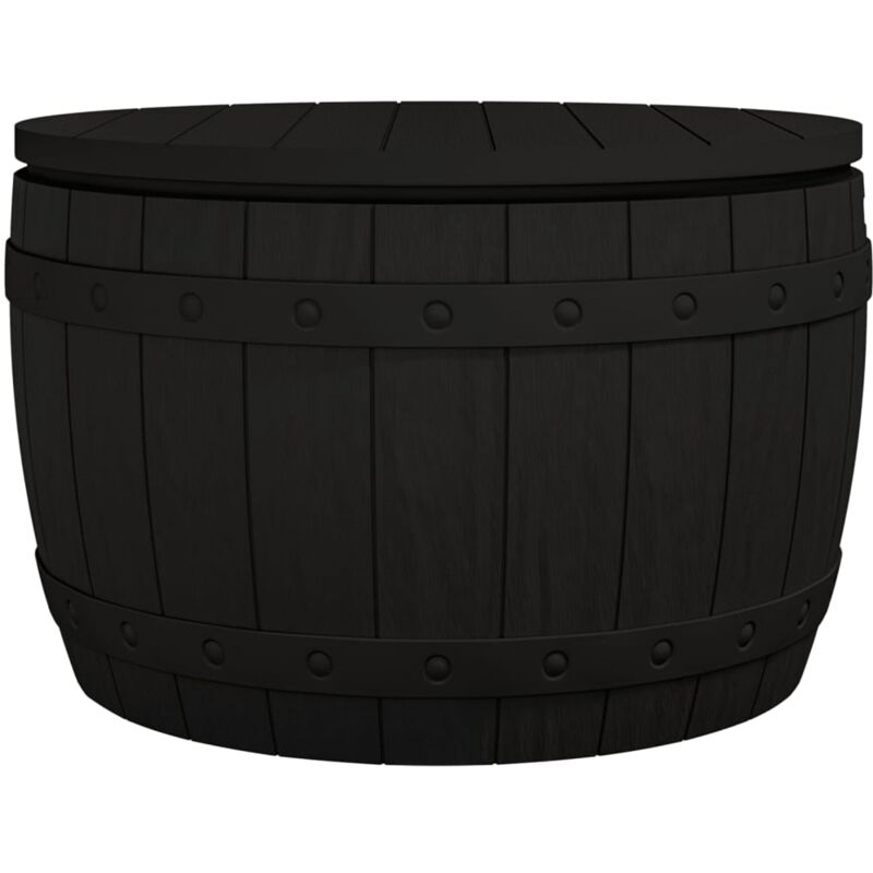 Vidaxl - Boîte de rangement de jardin 3 en 1 noir polypropylène