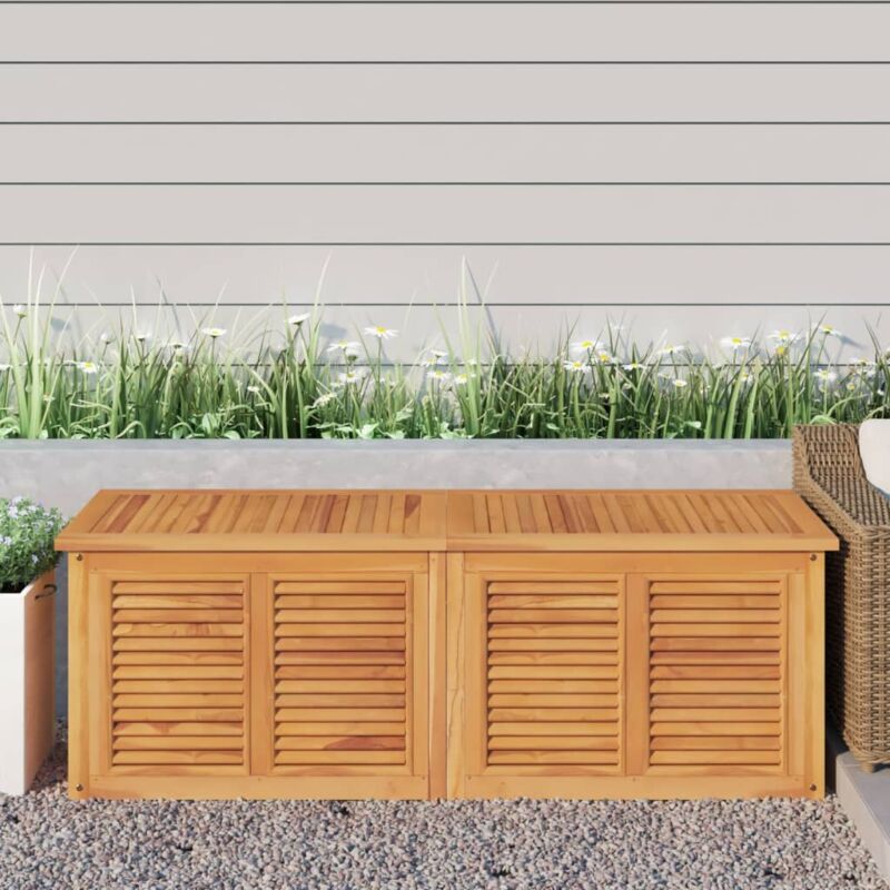Vidaxl - Boîte de rangement jardin et sac 150x50x53 cm bois massif teck