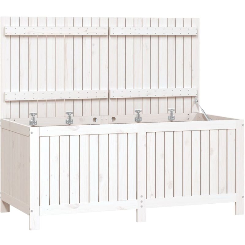 Vidaxl - Boîte de rangement de jardin Blanc 147x68x64 cm Bois de pin Pin blanc