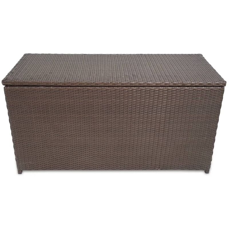 Doc&et² - inlife Boîte de rangement de jardin Marron 120x50x60 cm Résine tressée