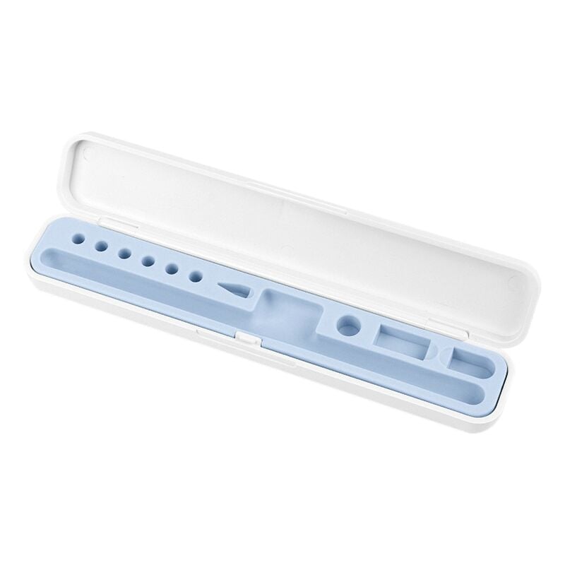 Tlily - BoîTe de Rangement pour Apple Pencil, éTui Portable Multifonctionnel à Couverture Rigide pour Apple Pencil 1/2 (Bleu Clair)