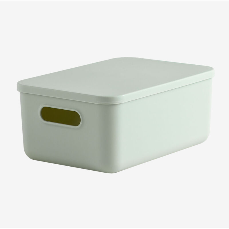 Sklum - Boîte de rangement en polypropylène Yure Céladon ↑12 cm
