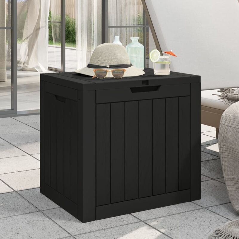 Vidaxl - Boîte de stockage de jardin noir 55,5x43x53 cm polypropylène