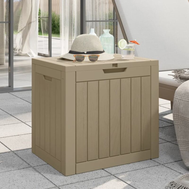 Vidaxl - Boîte de stockage de jardin marron clair 55,5x43x53 cm pp