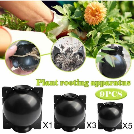 Bote d'enracinement de plantes réutilisable boules de greffage pot de fleur bo?te ronde de jardin 9pcs