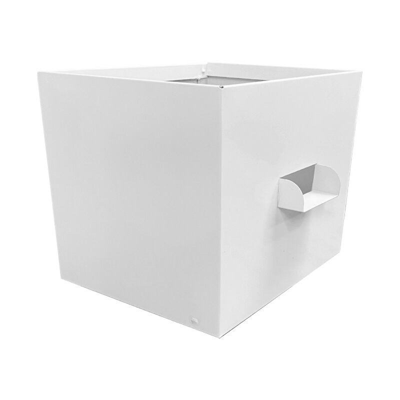 Aluhome - Boîte à eau B3 en alu 7/10ème - format carré - naissance ø 80mm - 290x290x290mm B3 - Blanc