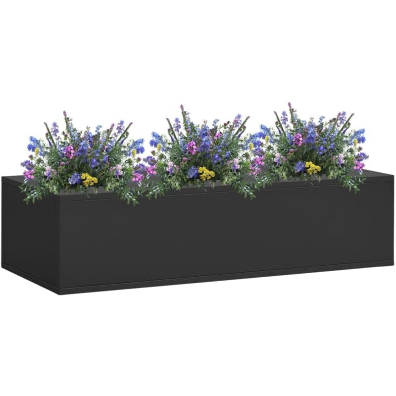 Vidaxl - Boîte à fleurs de bureau Anthracite 90x40x23 cm Acier