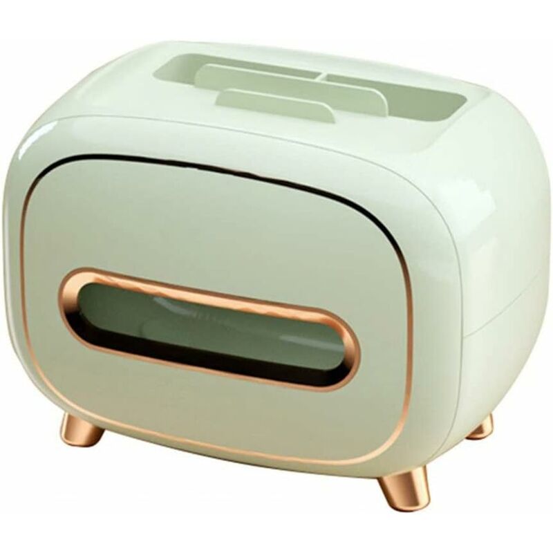 Boîte à mouchoirs nordique avec support de télécommande support de téléphone de boîte de papier de grande capacité pour la maison,Vert clair
