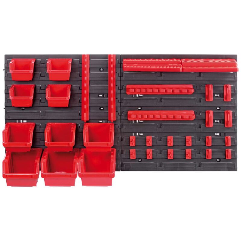 Kistenberg - tablica warsztatowa z kuwetami czarna 80x40cm 2szt czerwona