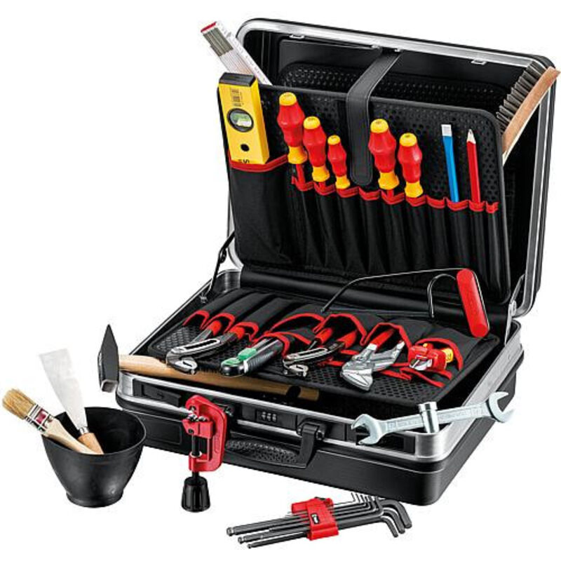 Boîte à outils équipée pour sanitaire-chauffage-climatisation