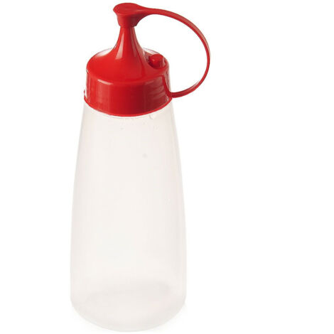 Bote plastico para salsas con tapon 500 ml Transparente