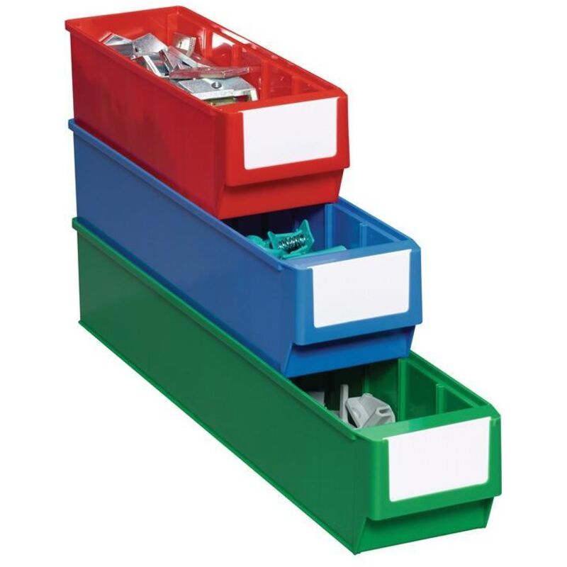 Boîte pour étagère L500xl91xH81 mm rouge polypropylène