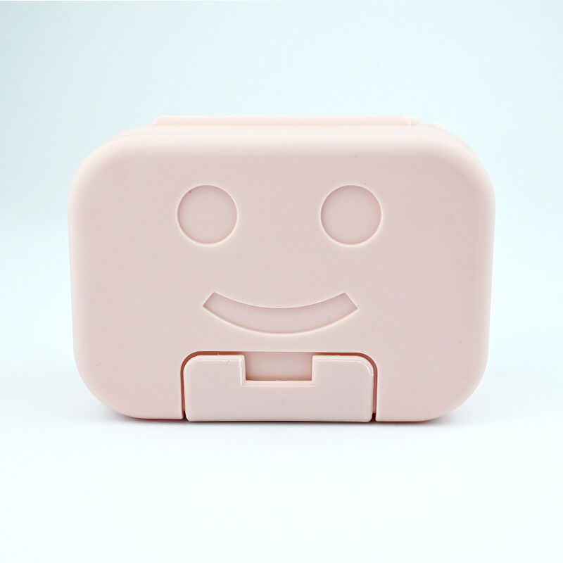 Travel Smiley Soap Box with Lid Plastic Bathroom Soap Storage Box