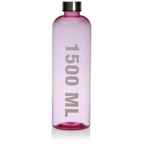 BOTELLA AGUA PS-INOX ROSA - 1500 ML
