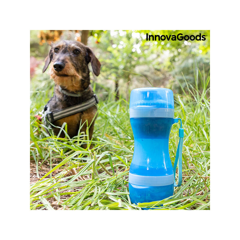 

Botella con Depósito de Agua y Comida para Mascotas 2 en 1 Pettap InnovaGoods