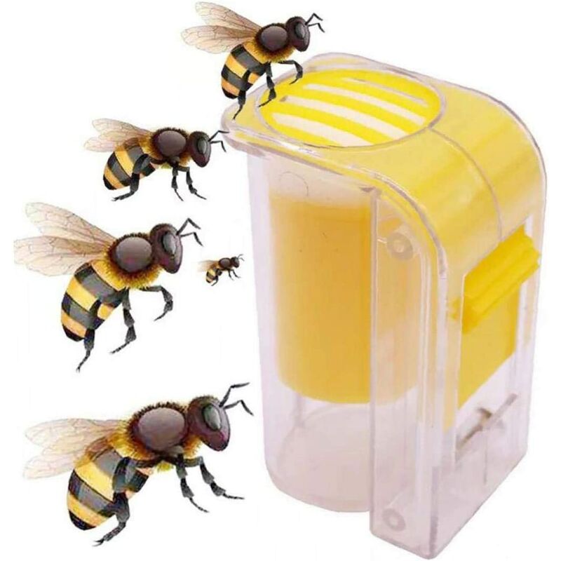 

Botella de abeja reina Botella de marcador con una mano Botella de plástico de abeja reina de 1 pieza Un gran dispositivo para capturar y marcar la