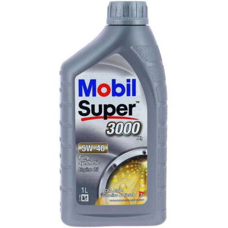 Botella de aceite de motor - MOBIL - S3000 5W40 - 1 L - 4 estaciones