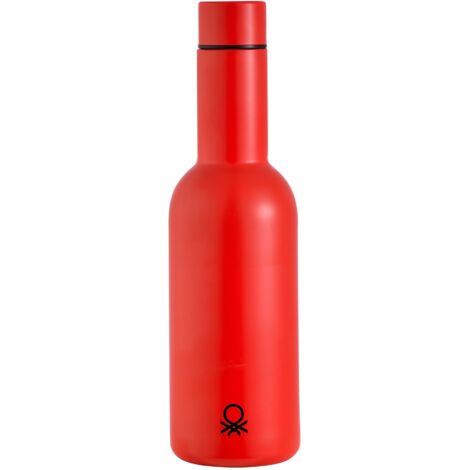 Botella de agua 550ml acero inoxidable rojo Casa Benetton