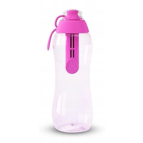 Botella de agua Dafi rosa de 0,3 l + filtro