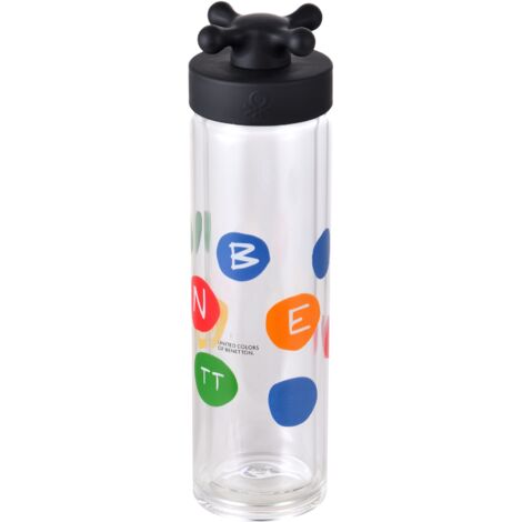BOTELLA DE AGUA DE DOBLE PARED 350ML BOROSILICATO BLACK & WHITE BE