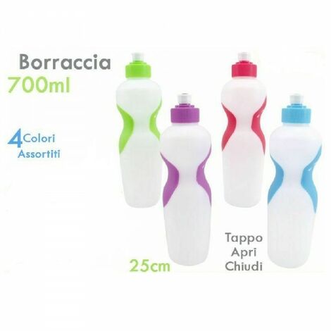 BORRACCIA SPORT ALUMINIO 750ML COLORI ASSORTITI