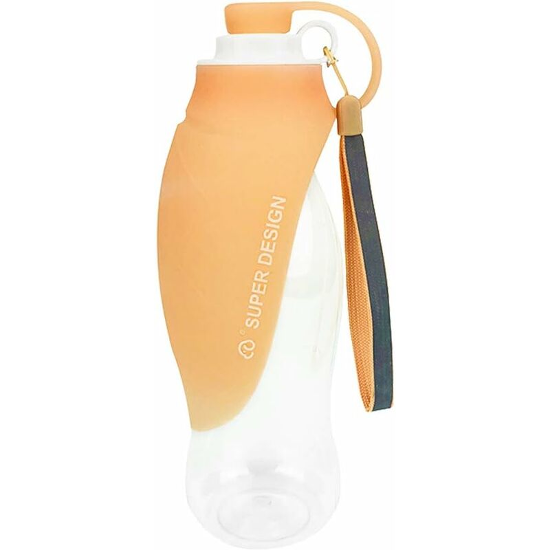 

Botella de agua de viaje de silicona para perro portátil Naranja
