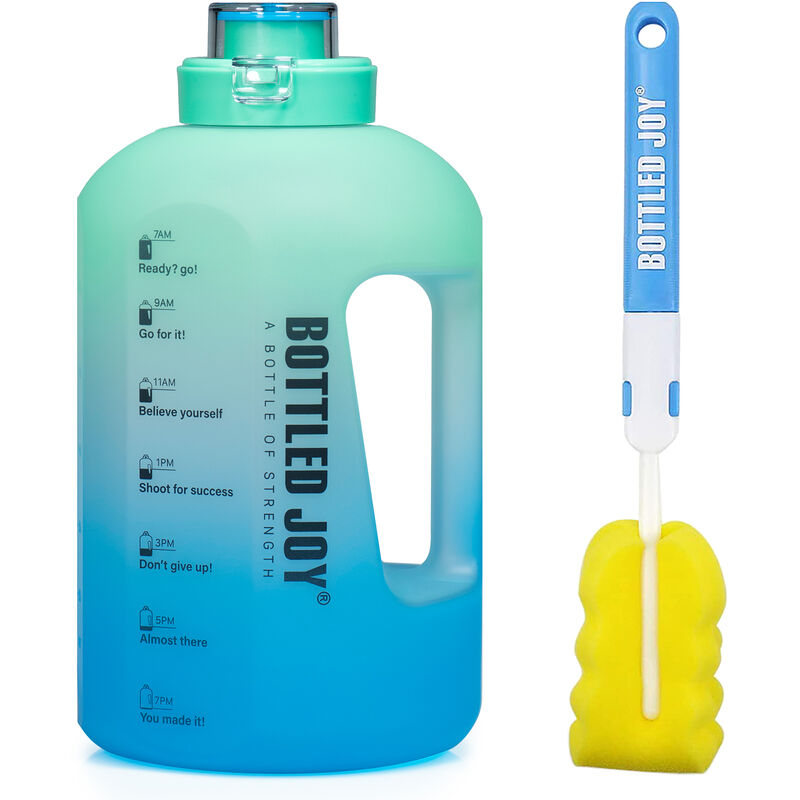 

Botella de agua deportiva de 2,5 l, sin BPA y a prueba de fugas, hidratacion segura con marca de tiempo motivacional, hervidor de agua, jarra de agua