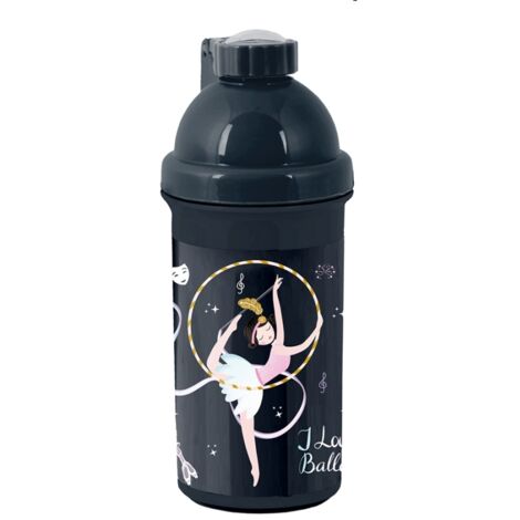 Botella de agua negra Bailarina Paso PP23BN-3021