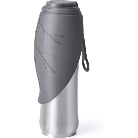 Botella de agua para perros, 750 ml, de acero inoxidable con aislamiento, portátil, con doble pared y aislamiento al vacío.