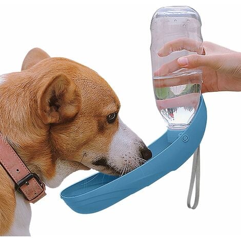 Botella portátil de agua para perros de 500 ml. Bebedero de viaje para  mascotas - Cablematic