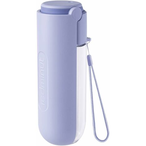 Botella De Agua Para Perros MINKUROW De 420 Ml, Botella De Agua Para Perros, Botella De Agua Portátil De Viaje Para Perros Al Aire Libre Para Perros, Gatos, Mascotas (Púrpura)