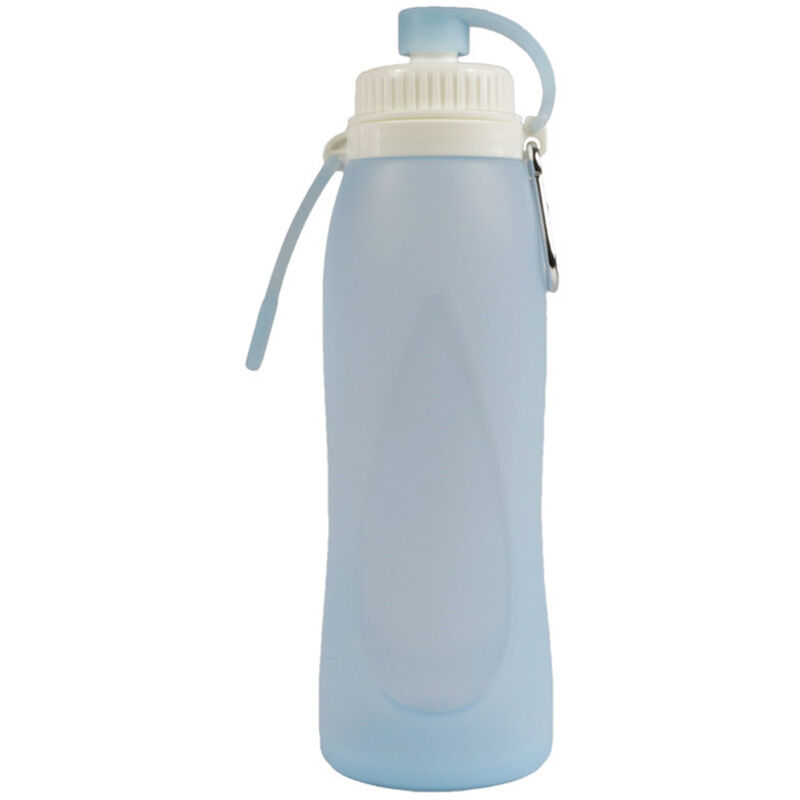 

Botella de agua plegable de 500 ml Botella de agua plegable de silicona Botella ligera a prueba de fugas sin BPA para senderismo Viajes Deportes al