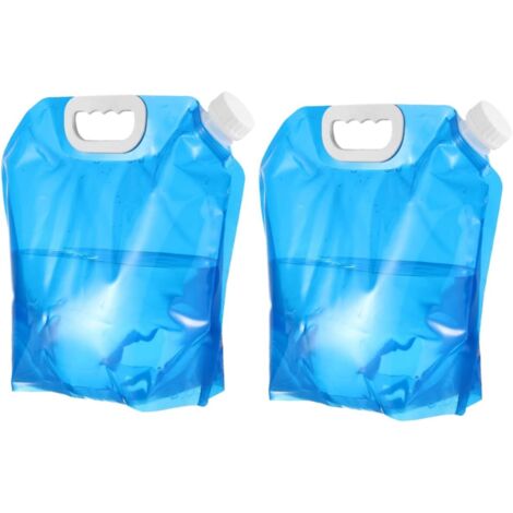 Botella de agua plegable, termo, bolsa de agua con tapa de rosca y boquilla de llenado, libre de BPA, depósito de agua flexible para acampar, festivales, jardinería y supervivencia.