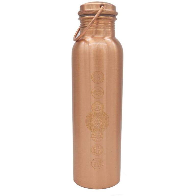 

Botella de cobre Chakras 900 ml - Indiaveda