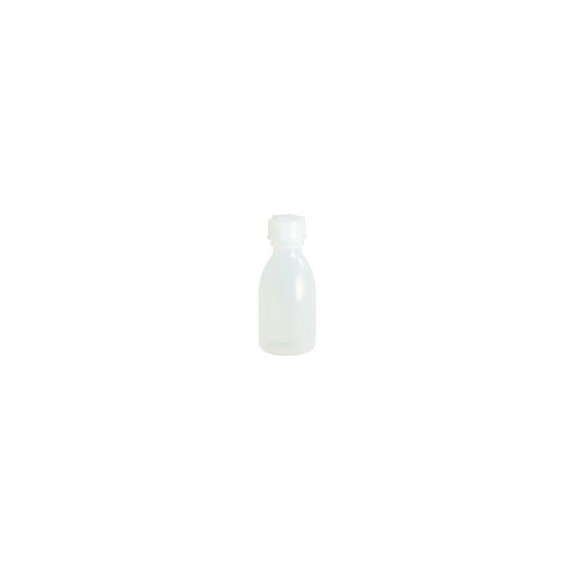 

Botella de cuello ancho H.105mm D.47mm PE (LDPE) apertura de llenado natural-D.12.9mm Inh.100ml (Por 10)